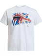 Black men's The Rolling Stones tongue graphic T-shirt by Trendsi, featuring a bold band logo design.