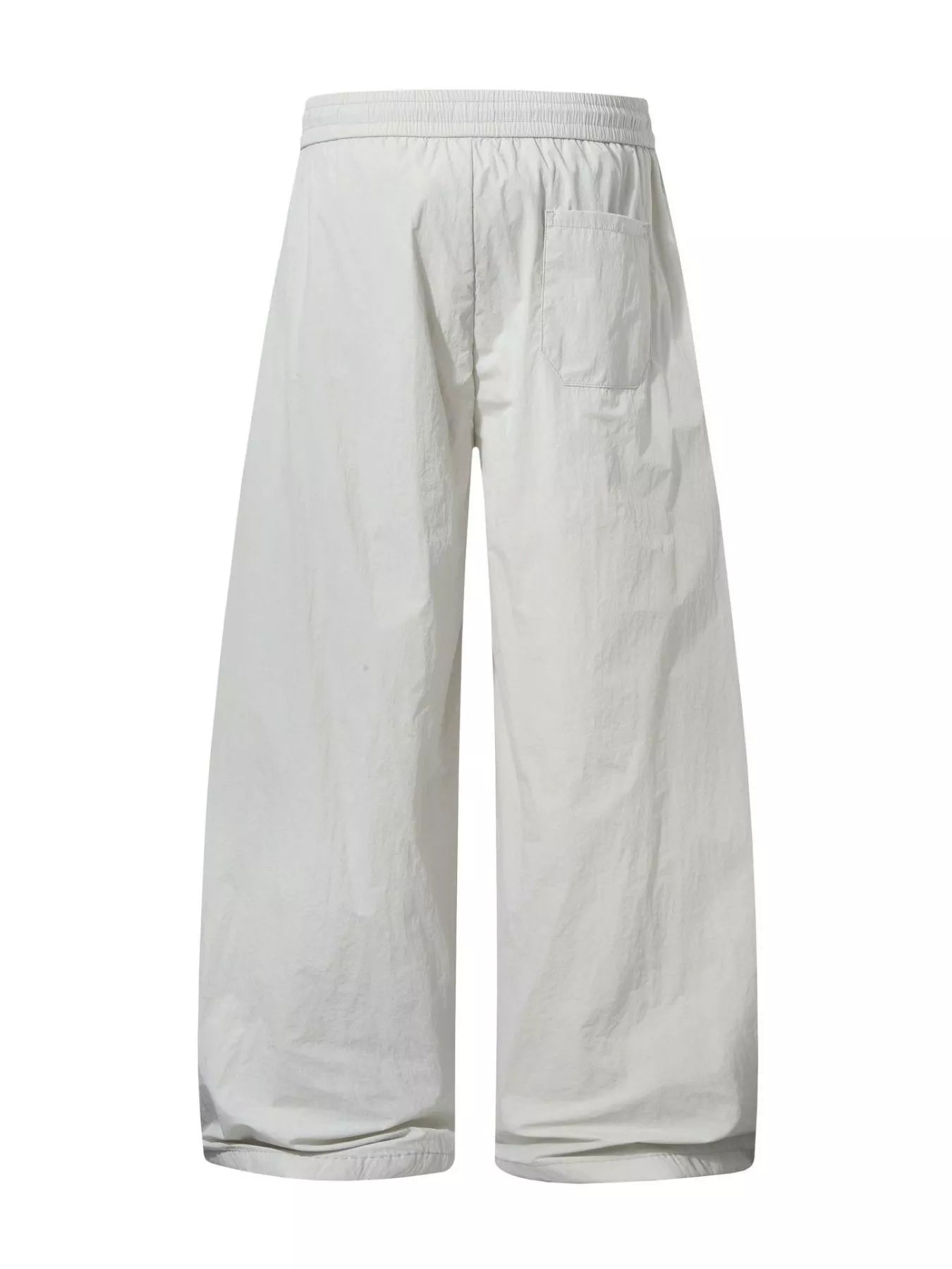 Black men's wide-leg cargo pants by Trendsi featuring multiple pockets and relaxed fit for casual style.