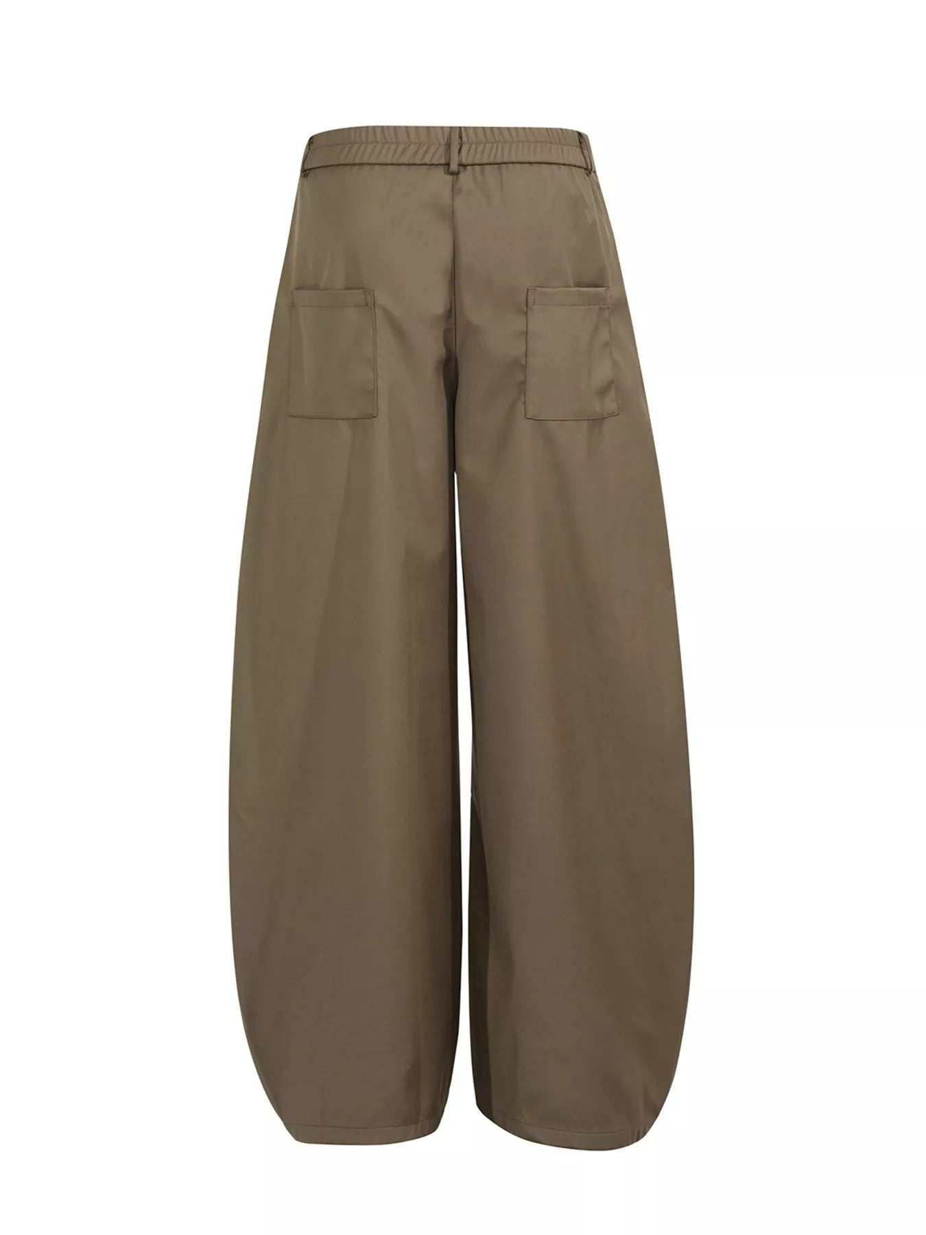 Men's black wide leg pants with pleated front by Trendsi, featuring a relaxed fit and stylish design.