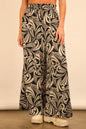 Plus size black printed wide leg pants by VERY J, full length, trendy fashion pants from Trendsi.