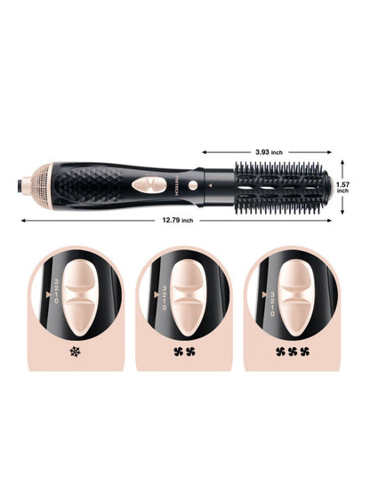 Black Trendsi fast heating curling iron with UK plug, showing the barrel and handle for quick styling.