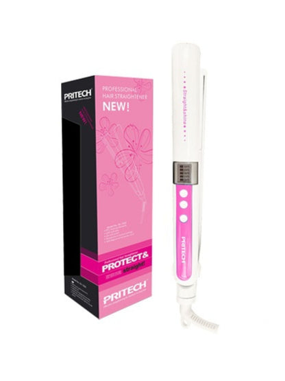 Blue adjustable temperature hair straightener by Trendsi with European plug, designed for smooth, sleek styling.