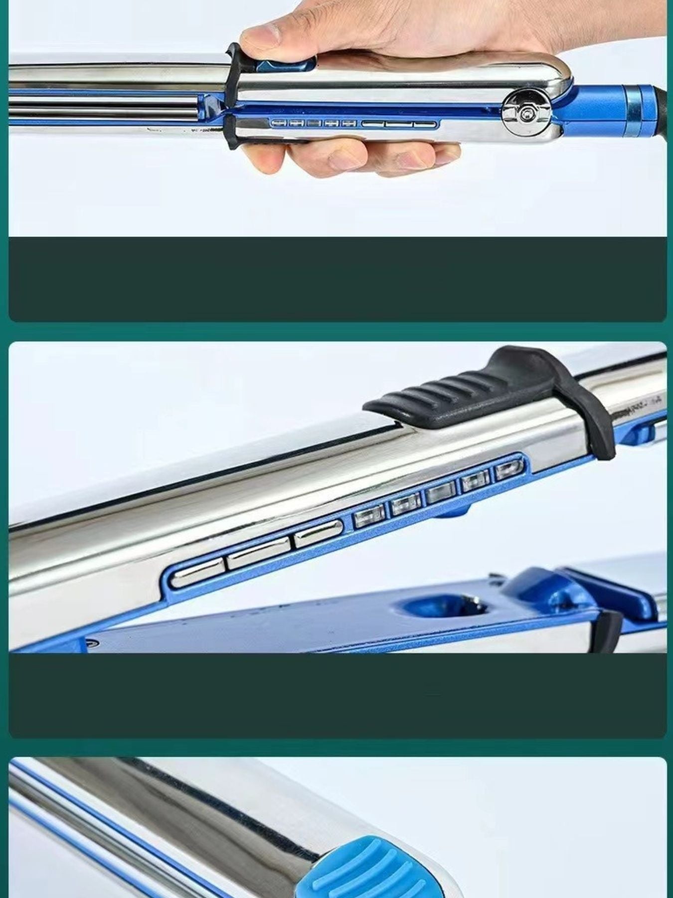 Trendsi blue fast heating hair straightener with European plug, sleek design for smooth, straight hair styling.