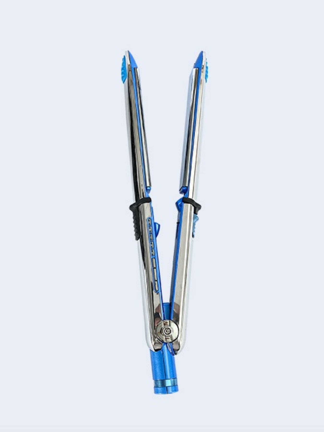 Blue Trendsi fast heating hair straightener with European plug for quick styling and sleek, straight hair.