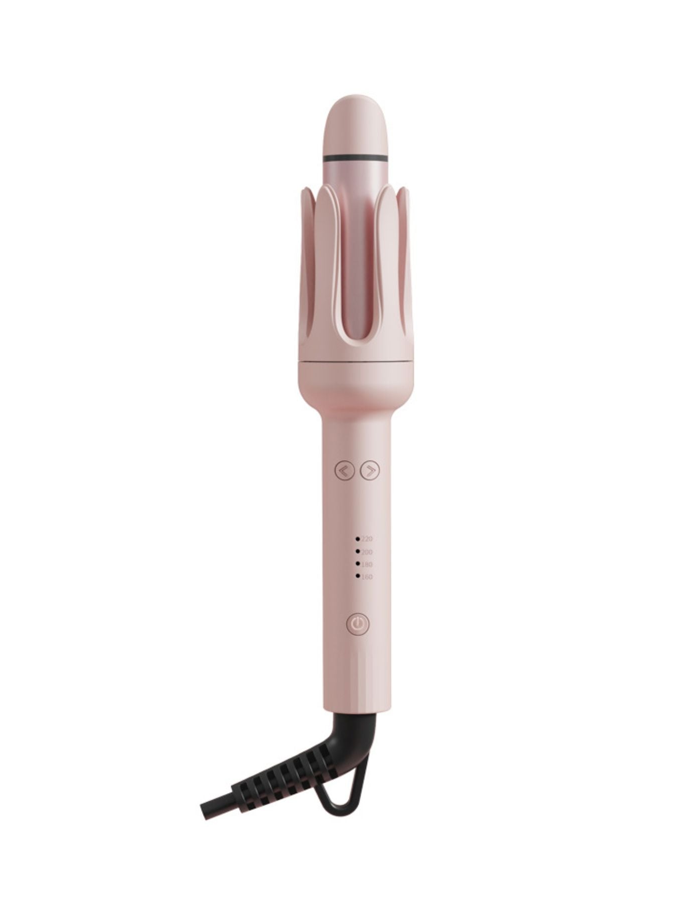 Blue Trendsi rotating ceramic hair curling iron with European plug, showcasing its barrel and ergonomic handle for styling.