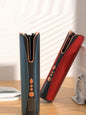 Blue Trendsi automatic hair curling iron with a sleek design, showcasing its barrel and ergonomic handle for easy curling.