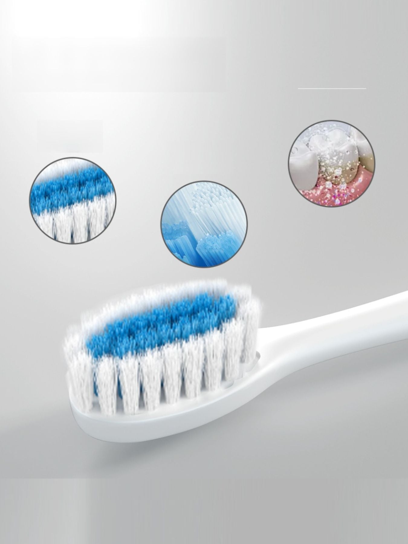 Blue Trendsi multi-speed electric toothbrush with ergonomic handle and multiple brushing modes, designed for effective oral cleaning.