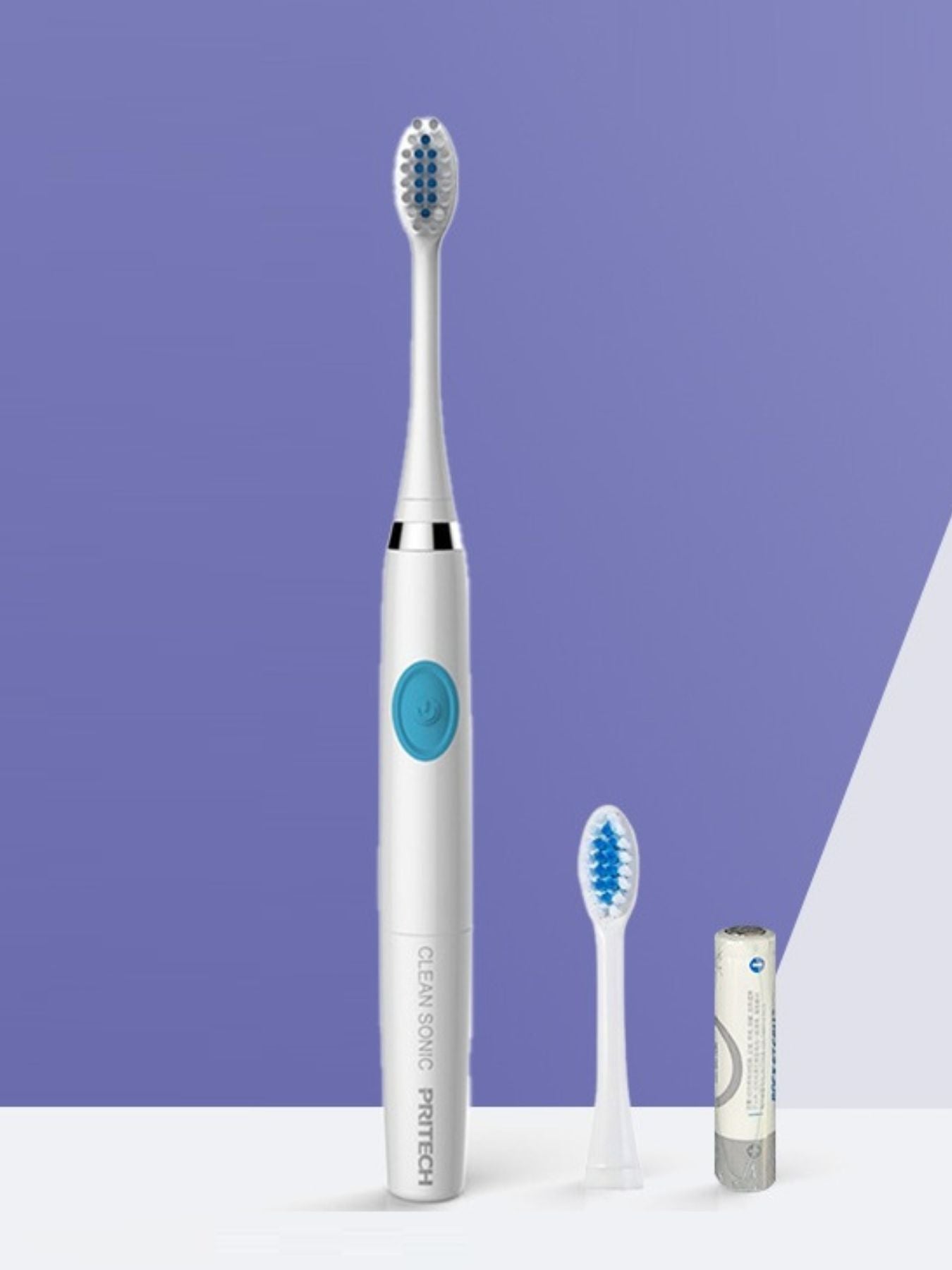 Blue Trendsi multi-speed electric toothbrush with a sleek handle and replaceable brush head for effective dental cleaning.