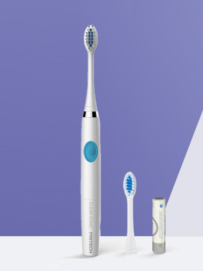 Blue Trendsi multi-speed electric toothbrush with a sleek handle and replaceable brush head for effective dental cleaning.