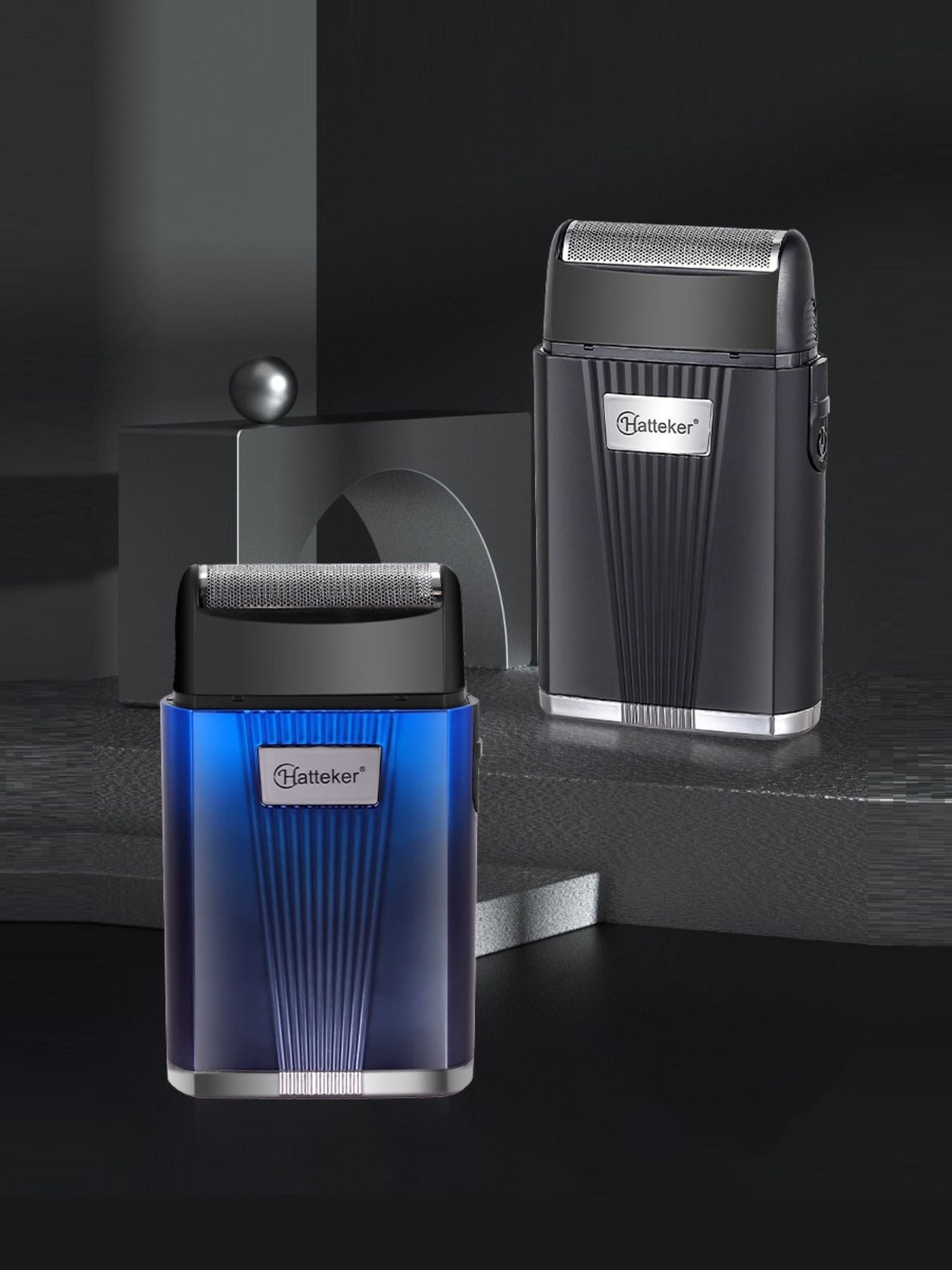 Blue portable electric shaver from Trendsi with a sleek design, compact for easy handling and on-the-go grooming.