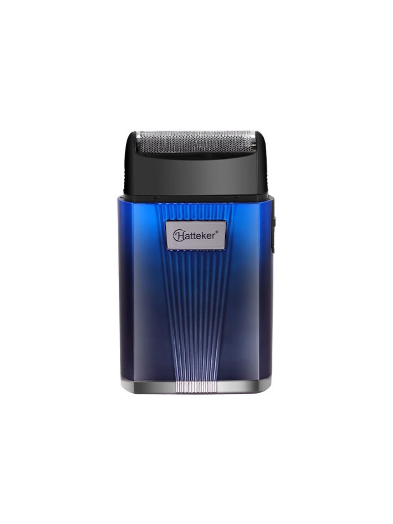 Blue portable electric shaver by Trendsi, compact design with a sleek handle and electric blades for easy grooming.