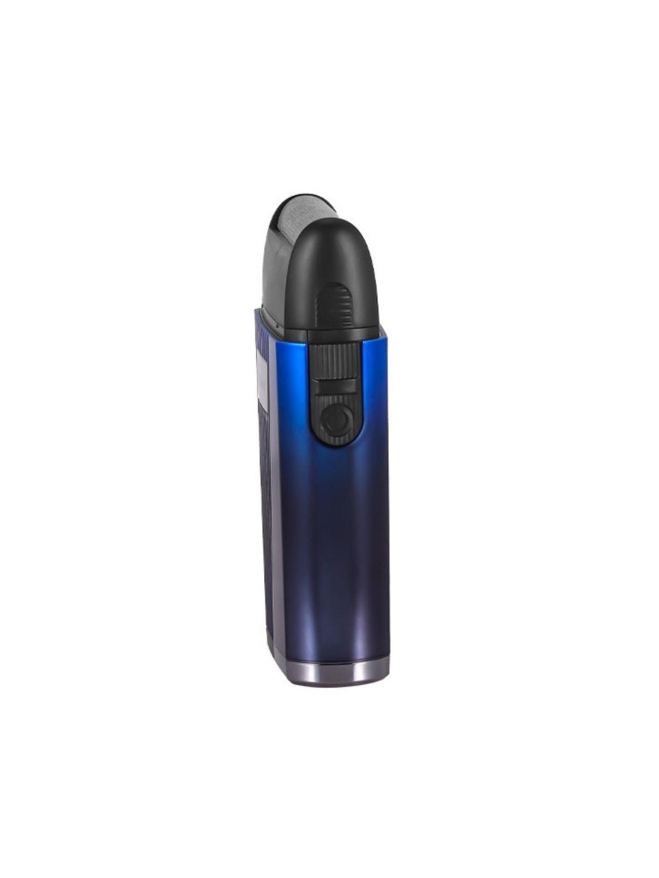 Blue portable electric shaver by Trendsi, compact design with a sleek handle and shaving blades visible.
