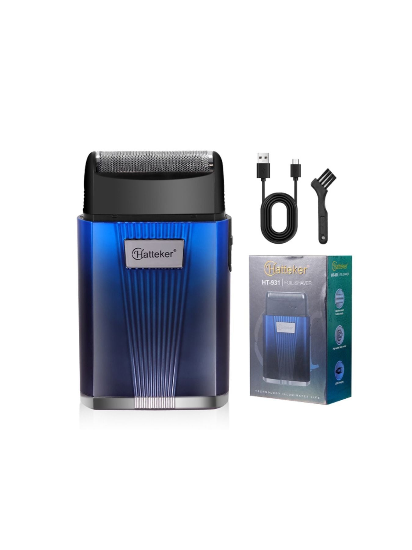 Blue portable electric shaver by Trendsi with a compact design and adjustable head for easy grooming.