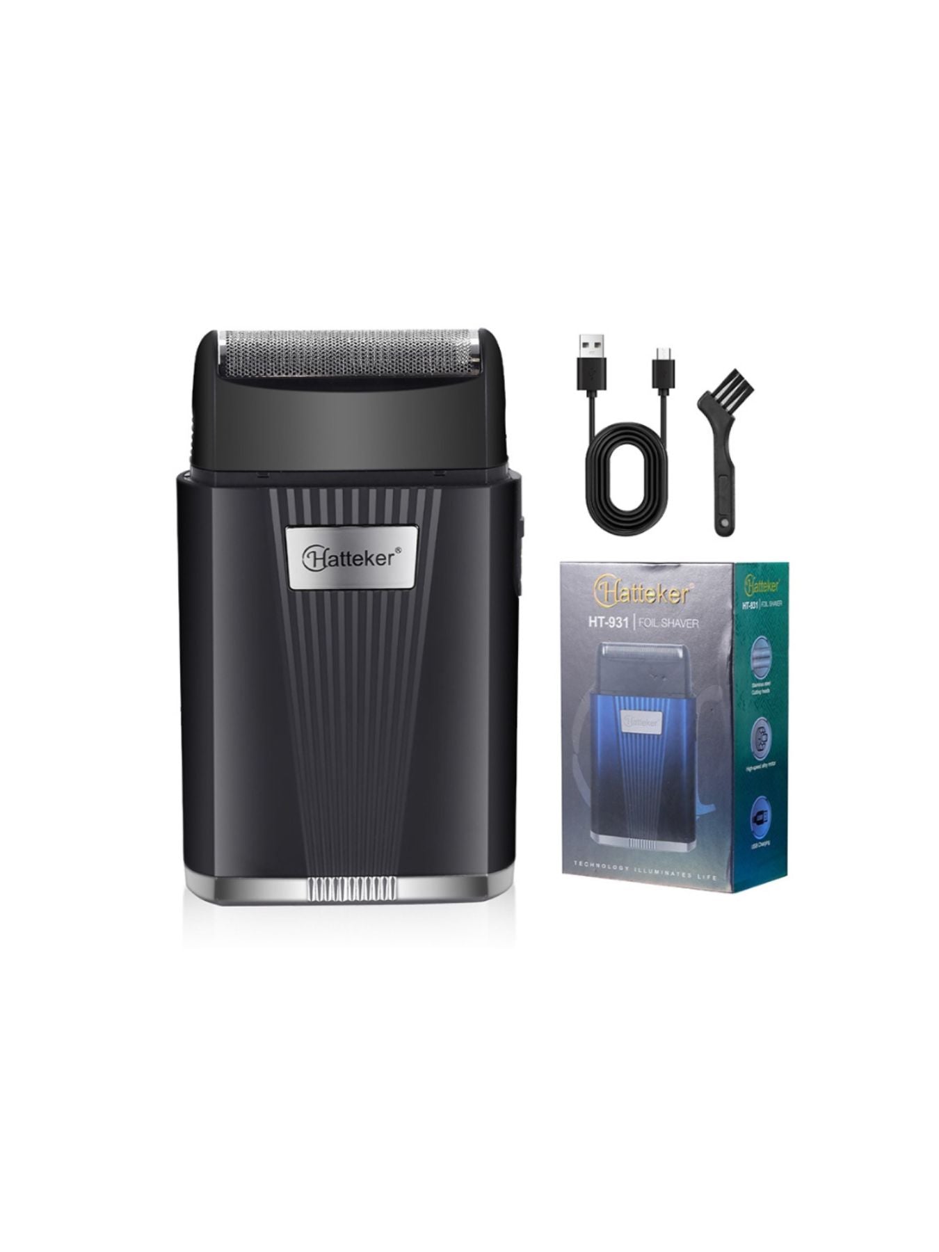 Blue portable electric shaver by Trendsi with a sleek design, perfect for on-the-go grooming and facial hair trimming.