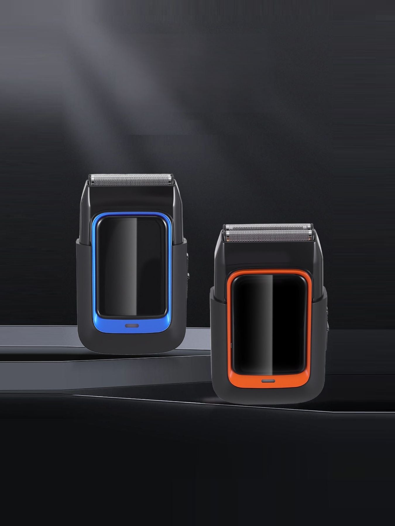 Blue portable shaver with color accent by Trendsi, compact and easy to use for grooming on the go.
