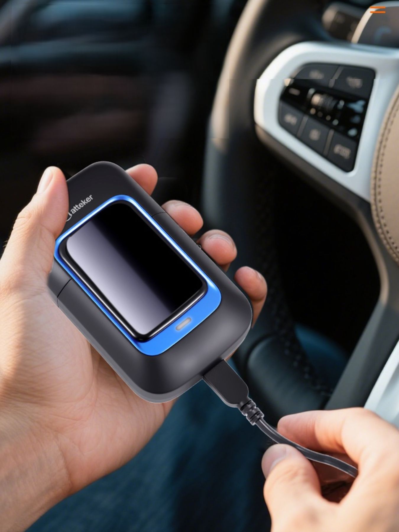 Blue portable shaver with color accent from Trendsi, compact design for easy grooming and travel use.