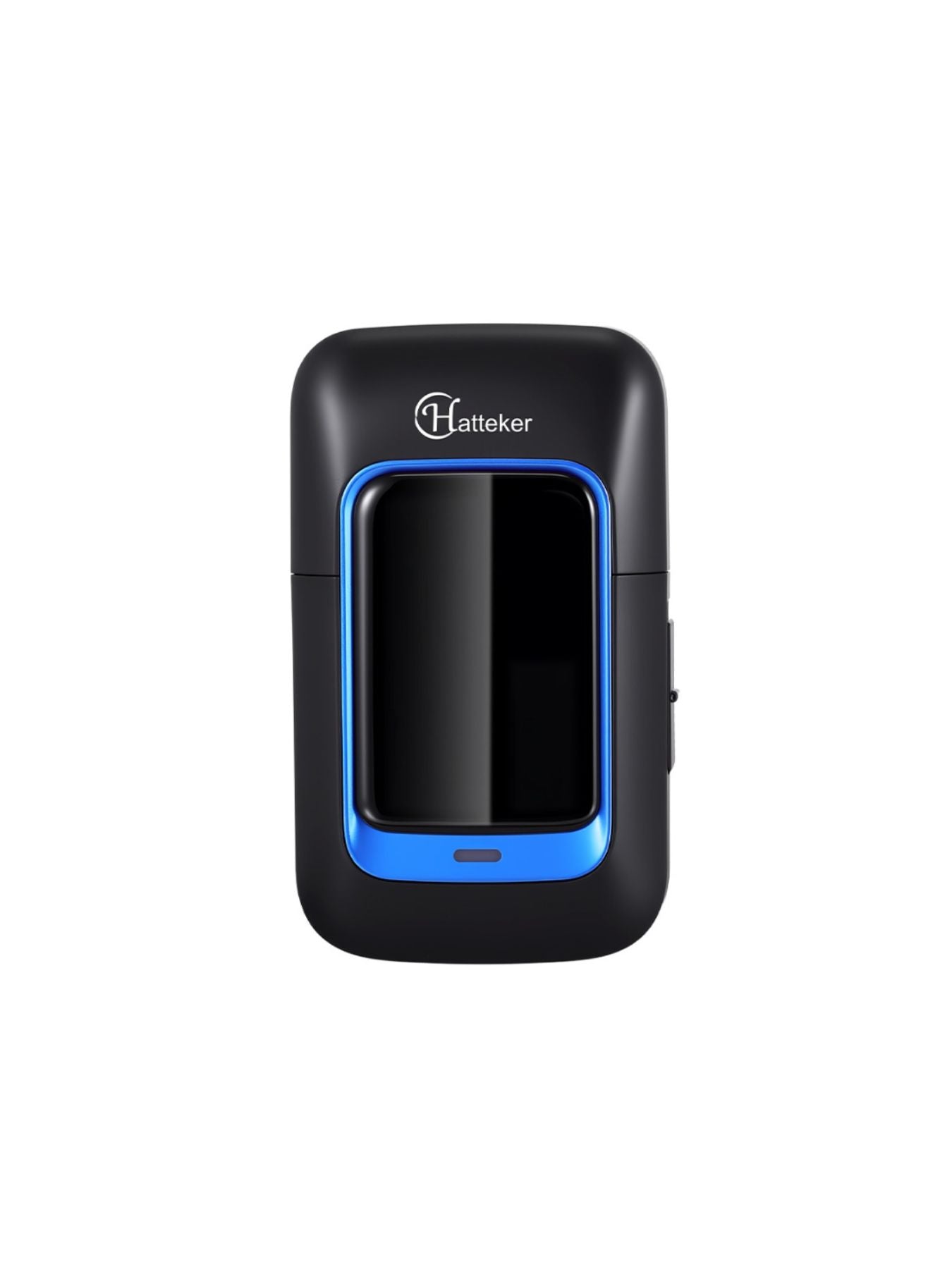 Blue portable shaver with color accent by Trendsi, compact design ideal for travel and personal grooming.