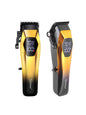 Blue cordless hair clipper with LED display from Trendsi, showing adjustable blades and ergonomic design for easy grooming.