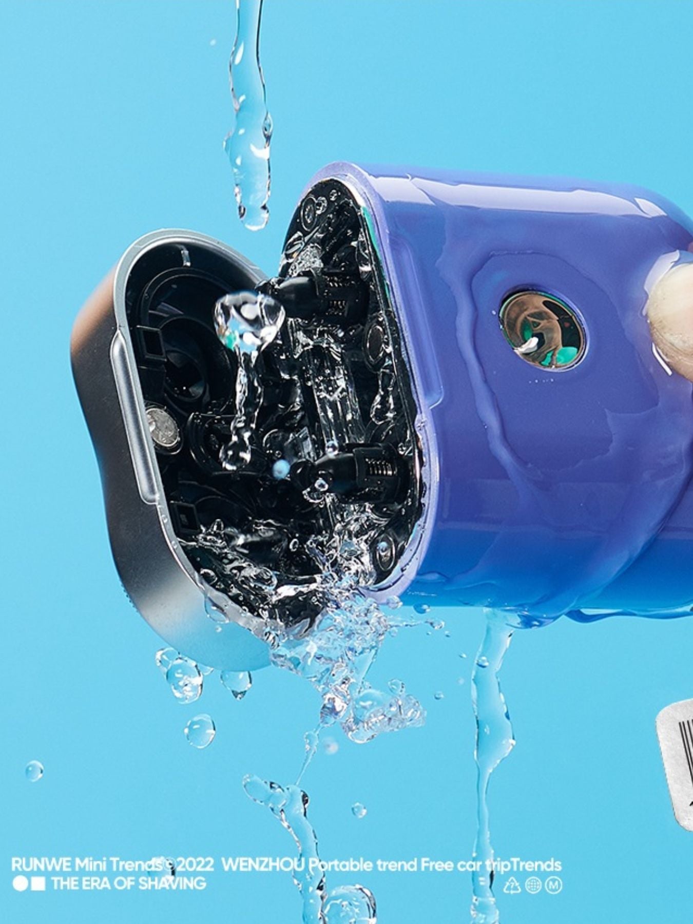 Blue Trendsi Mini Portable Electric Shaver with compact design and ergonomic handle for easy grooming on the go.