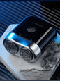 Blue mini portable electric shaver from Trendsi with a compact design, ideal for quick grooming on the go.