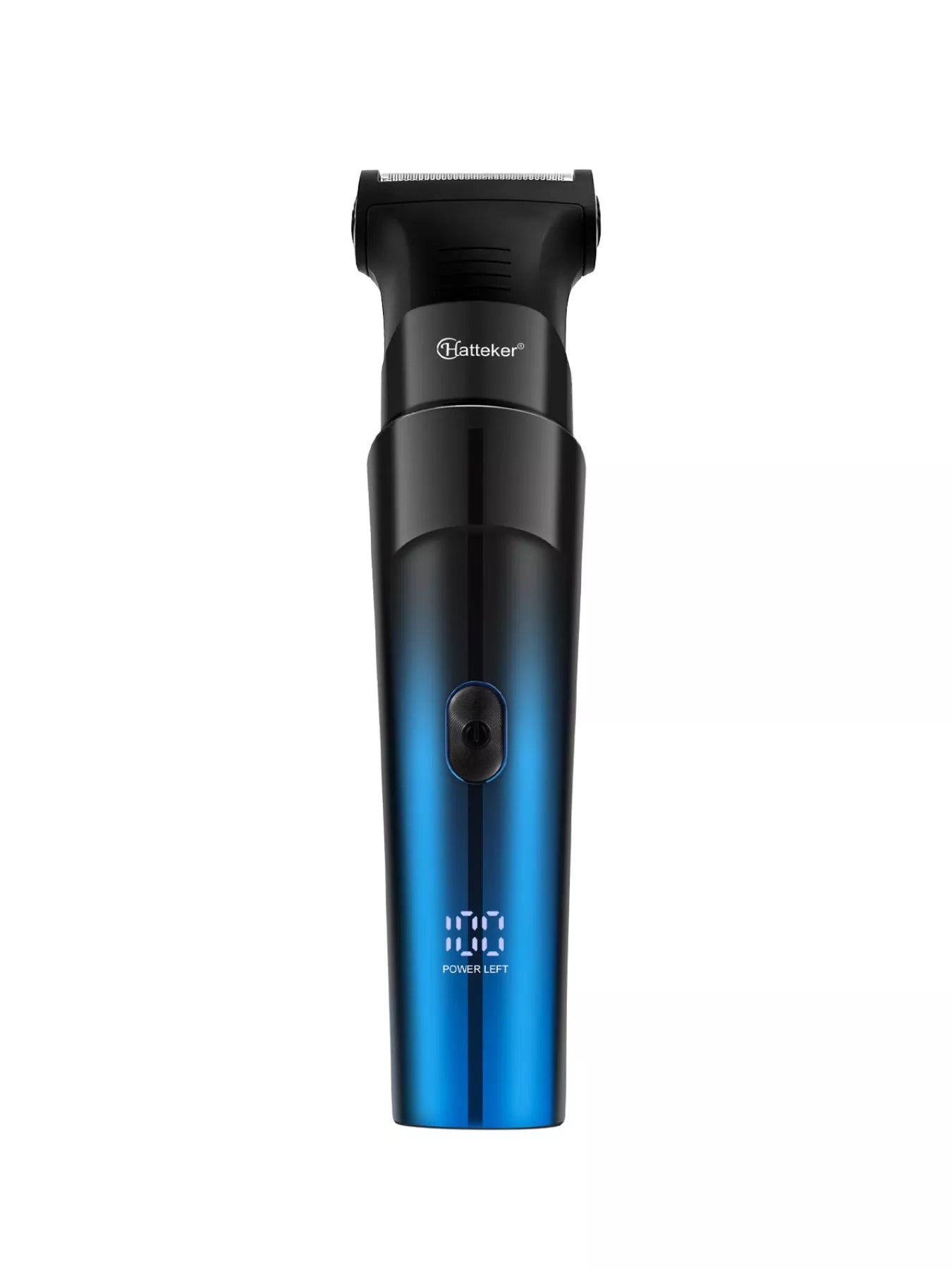 Blue waterproof hair clipper by Trendsi with a sleek design, suitable for wet and dry hair grooming.