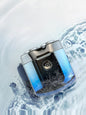 Blue waterproof rechargeable electric shaver by Trendsi with ergonomic handle and sleek design, suitable for wet and dry use.