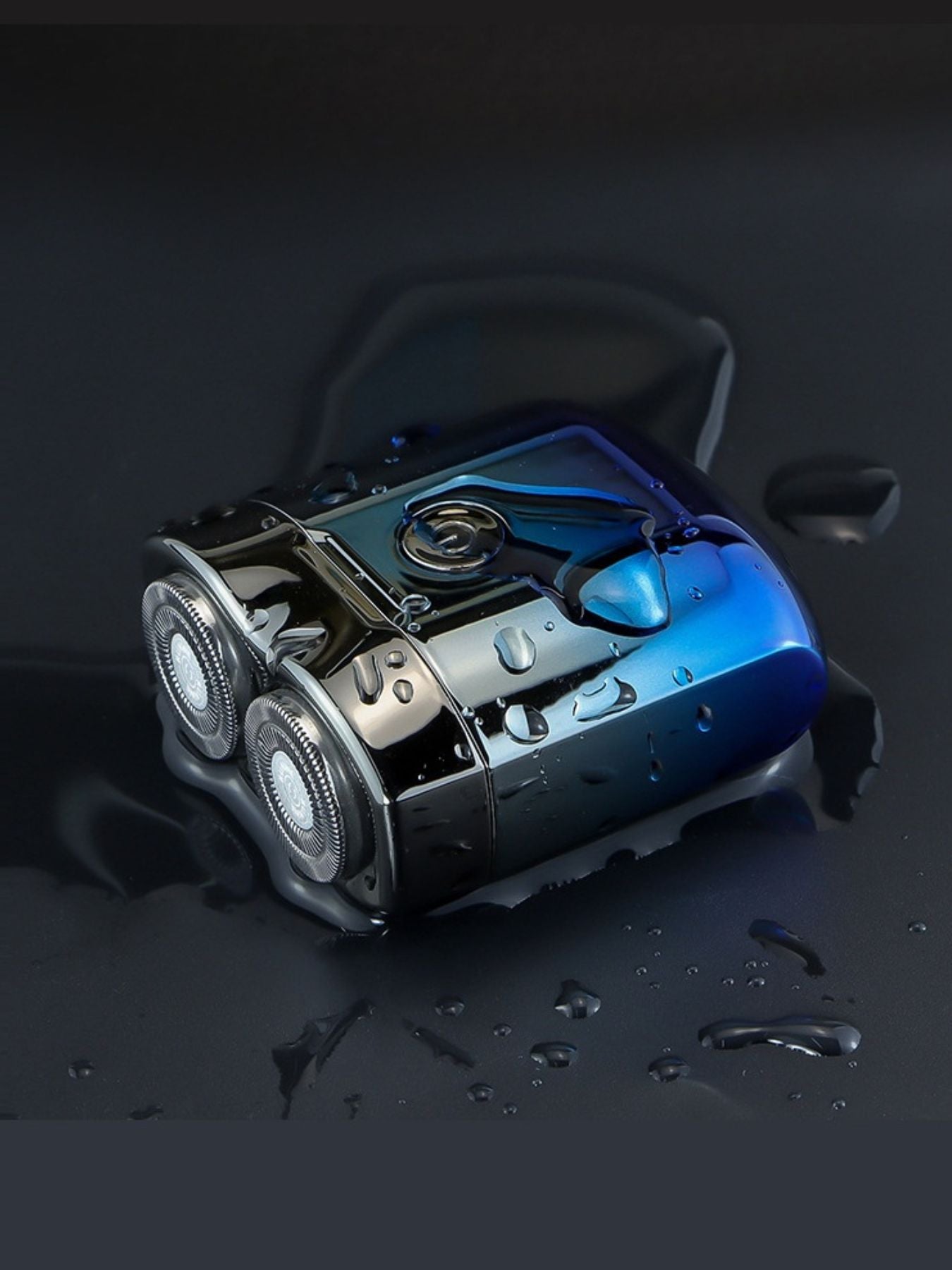 Blue waterproof rechargeable electric shaver by Trendsi, featuring a sleek design and ergonomic grip for easy use.
