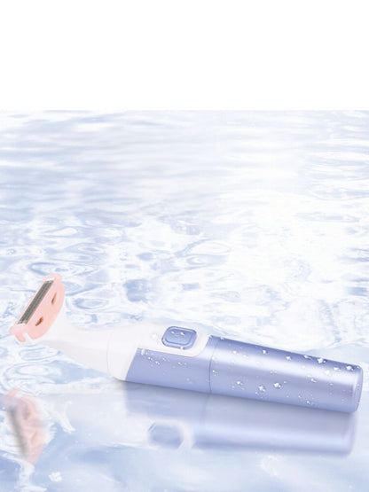 Blue and purple Trendsi painless hair removal epilator with ergonomic design for easy, effective hair removal.