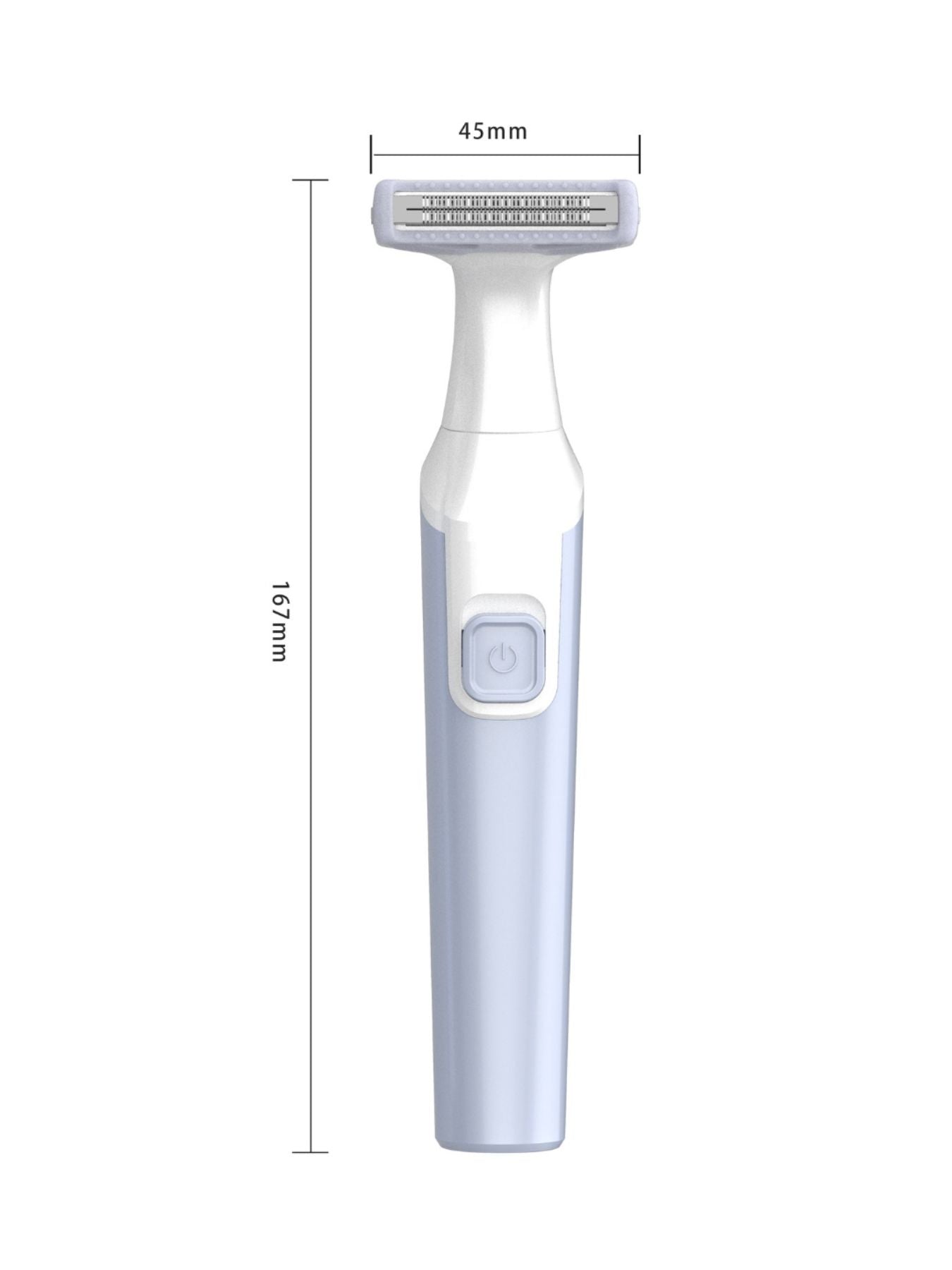 Blue and purple Trendsi painless hair removal epilator with ergonomic design for easy skin hair removal.