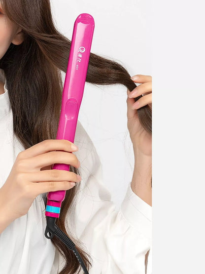 Trendsi blue fast heating hair straightener with European plug, sleek design, ideal for quick styling and smooth hair.