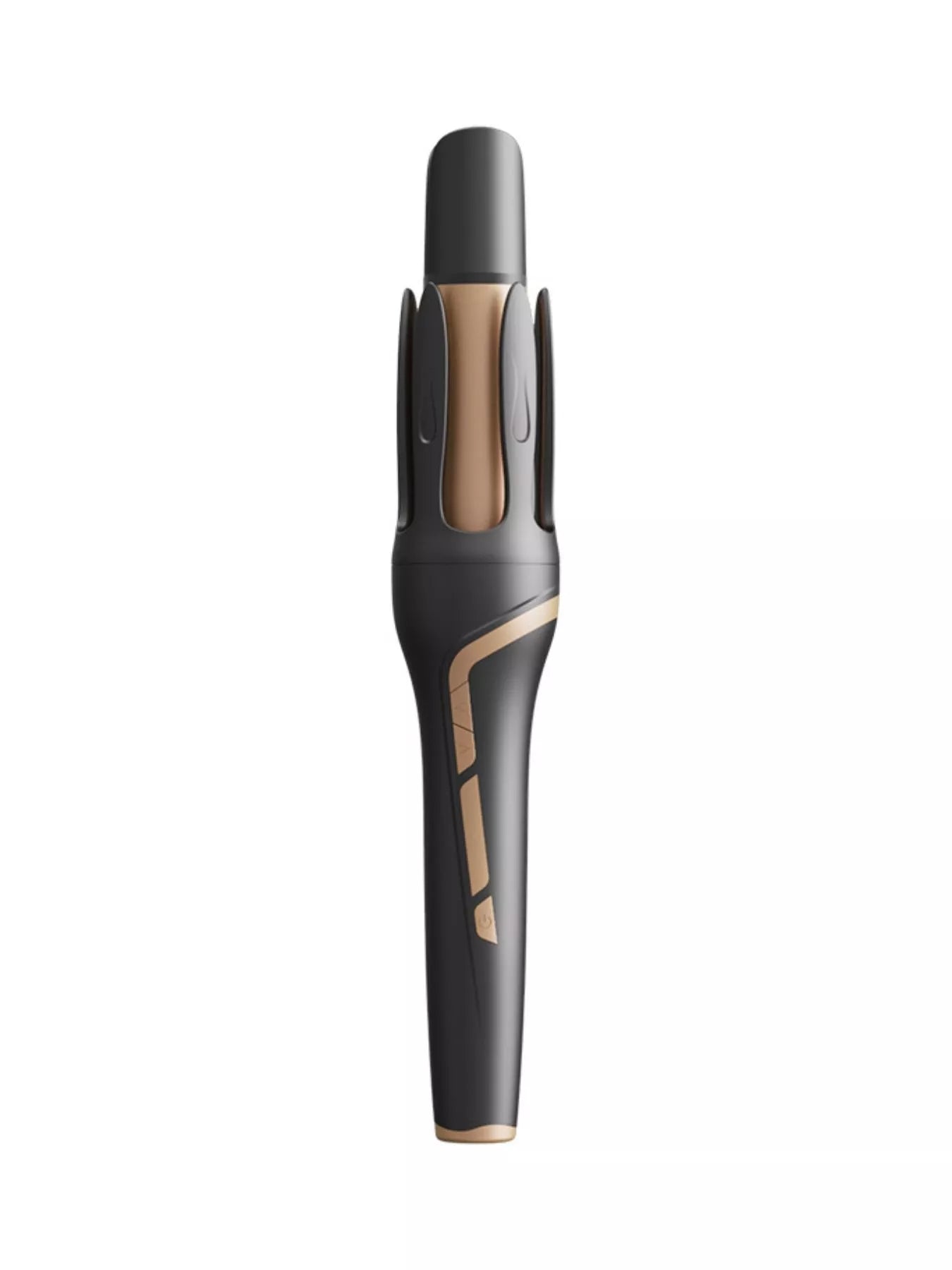 Blush pink automatic rotating ceramic curling iron by Trendsi with European plug for creating smooth, spiral curls.