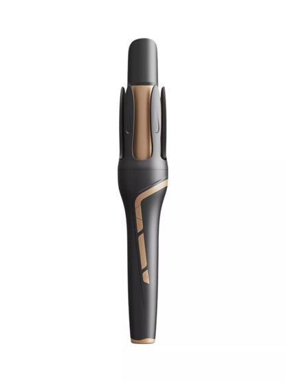 Blush pink automatic rotating ceramic curling iron by Trendsi with European plug for creating smooth, spiral curls.