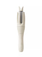 Blush pink automatic rotating ceramic curling iron by Trendsi with European plug and digital control for versatile hairstyling.