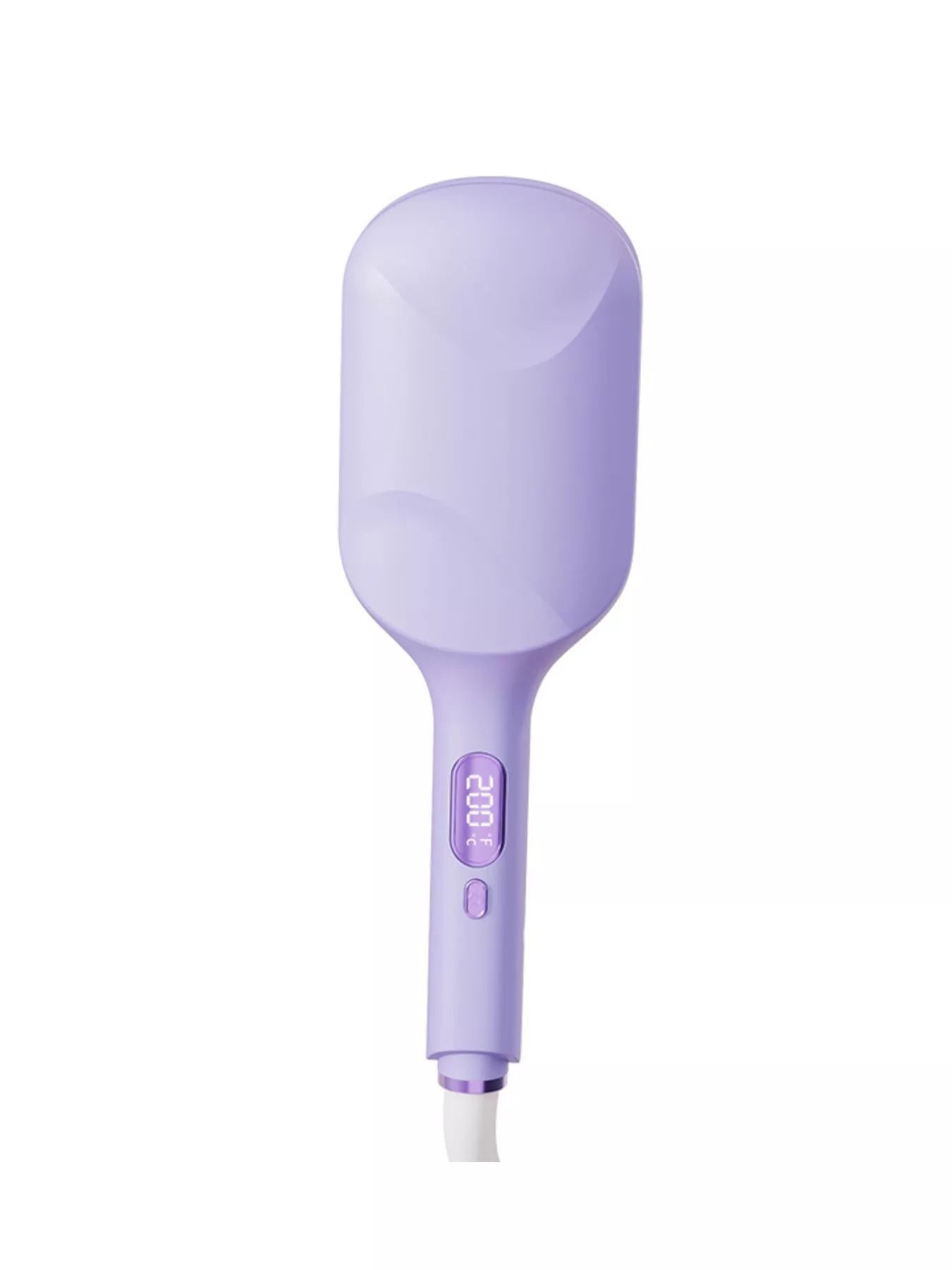 Blush pink Trendsi fast heating curling iron with European plug, showcasing its sleek design and adjustable temperature settings.