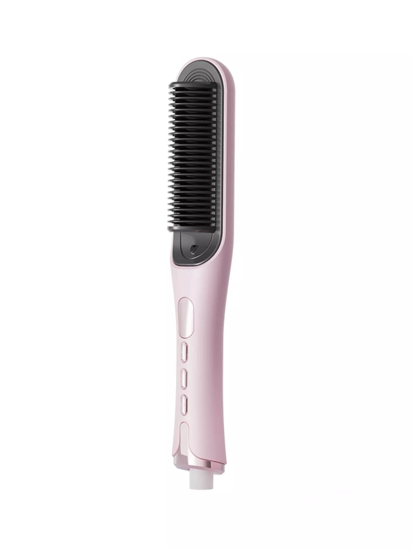 Blush pink Trendsi fast heating straightening comb with European plug, designed for sleek, straight hair styling.