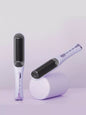 Blush pink Trendsi fast heating straightening comb with European plug for sleek, straight hair styling.