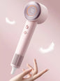 Blush pink Trendsi high-speed hair dryer with temperature control and European plug, sleek design for fast hair drying.