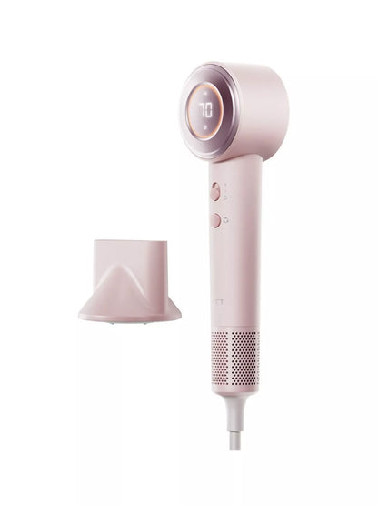 Blush pink Trendsi high-speed hair dryer with temperature control and European plug for fast, salon-quality drying.