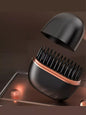 Blush pink portable hair straightening comb by Trendsi, compact design for easy styling and hair smoothing on the go.