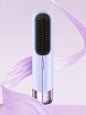Blush pink portable wireless ionic straightener brush by Trendsi for smooth, straight hair, compact and easy to use.