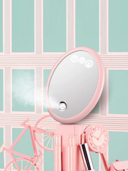 Blush pink Trendsi facial steamer beauty device for skin hydration and facial cleansing, compact and easy to use.