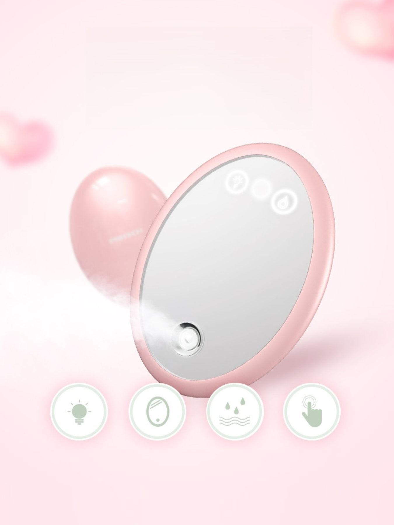 Blush pink Trendsi facial steamer beauty device with one-size design, shown on a clean white background.