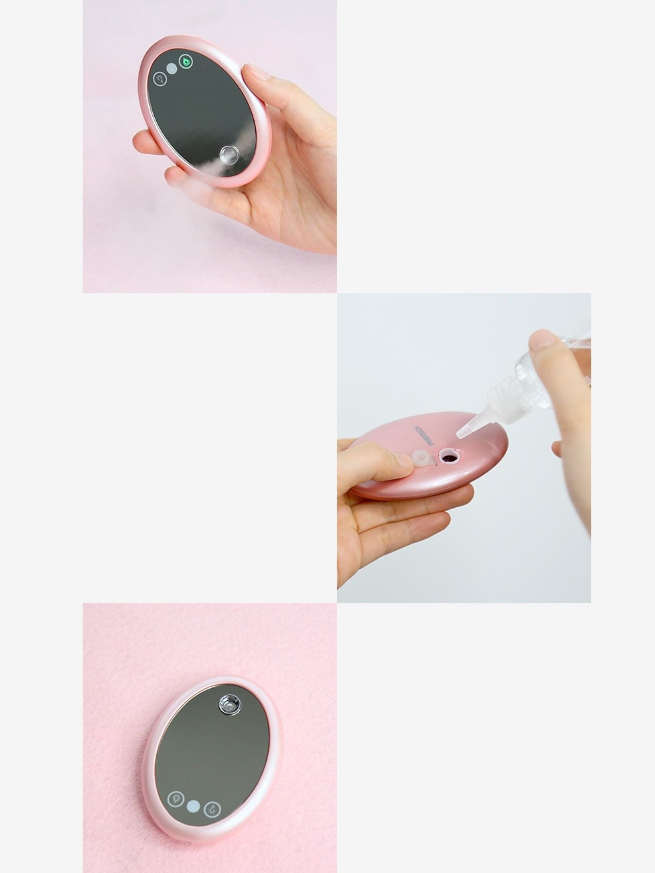 Blush pink Trendsi facial steamer beauty device with a sleek, compact design for facial skincare and hydration.