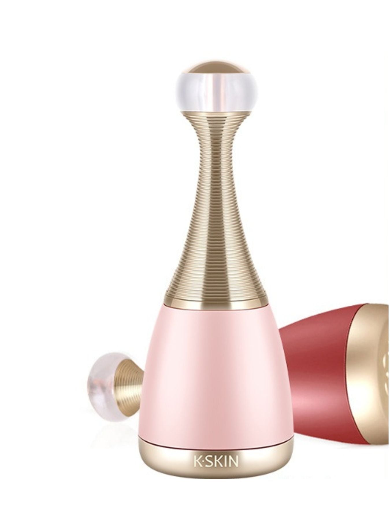 Trendsi blush pink facial steamer beauty device for skincare, showing a compact, one-size facial steamer ready for use.