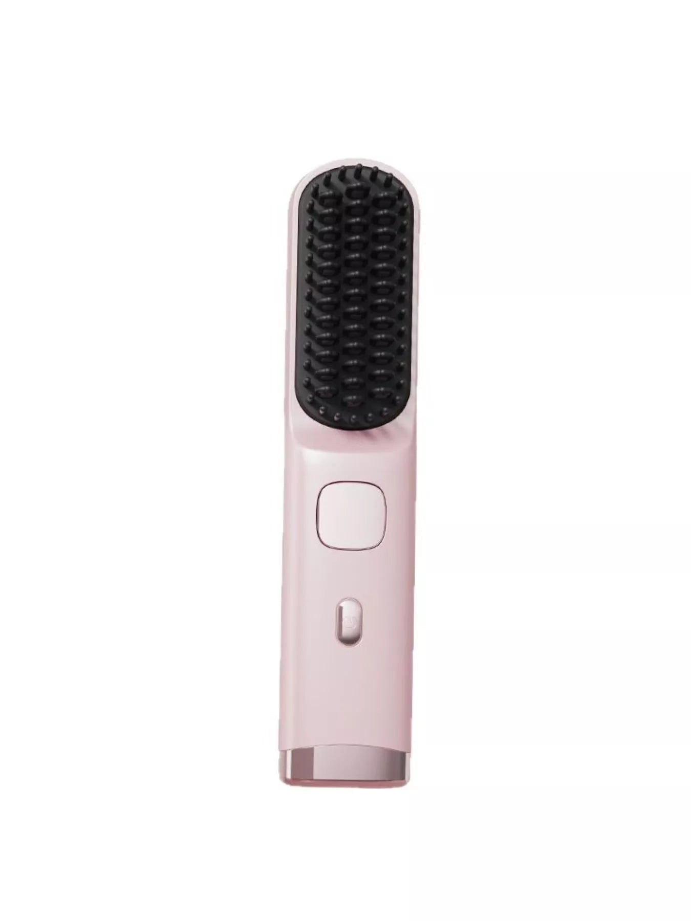 Blush pink Trendsi heated straightening comb with a sleek design for smooth, straight hair styling.
