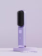 Pink Trendsi heated straightening comb with ergonomic handle, designed for easy hair styling and smoothing.