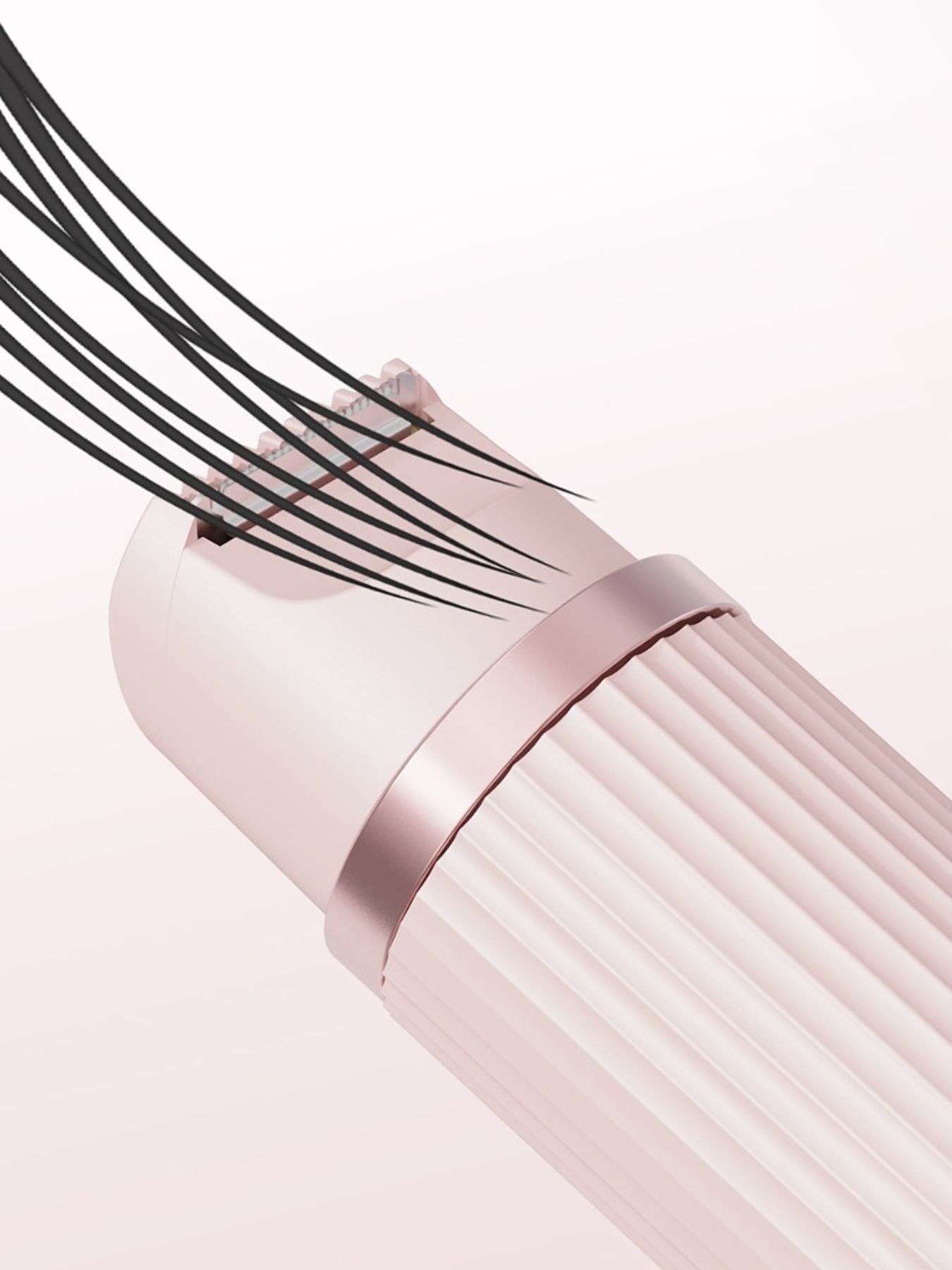 Blush pink portable hair removal epilator from Trendsi with a compact design for easy use at home or on the go.