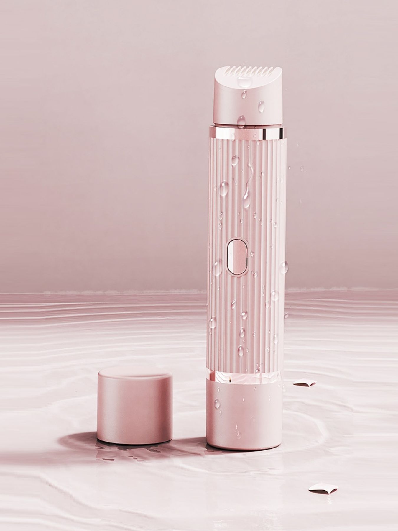 Blush pink portable hair removal epilator by Trendsi, compact and lightweight for easy at-home use