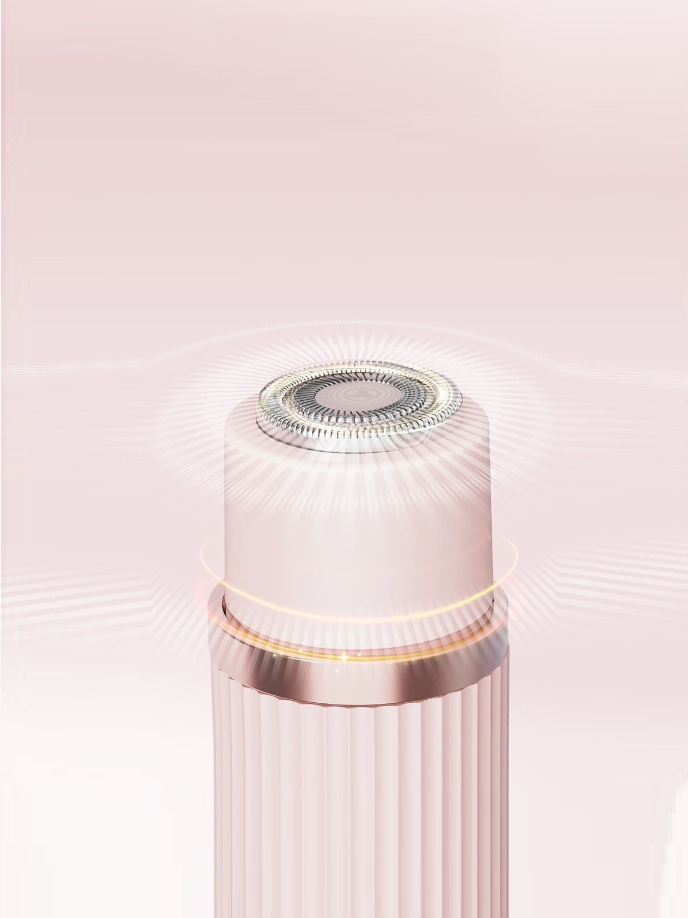 Blush pink portable hair removal epilator by Trendsi with a compact design for easy use.