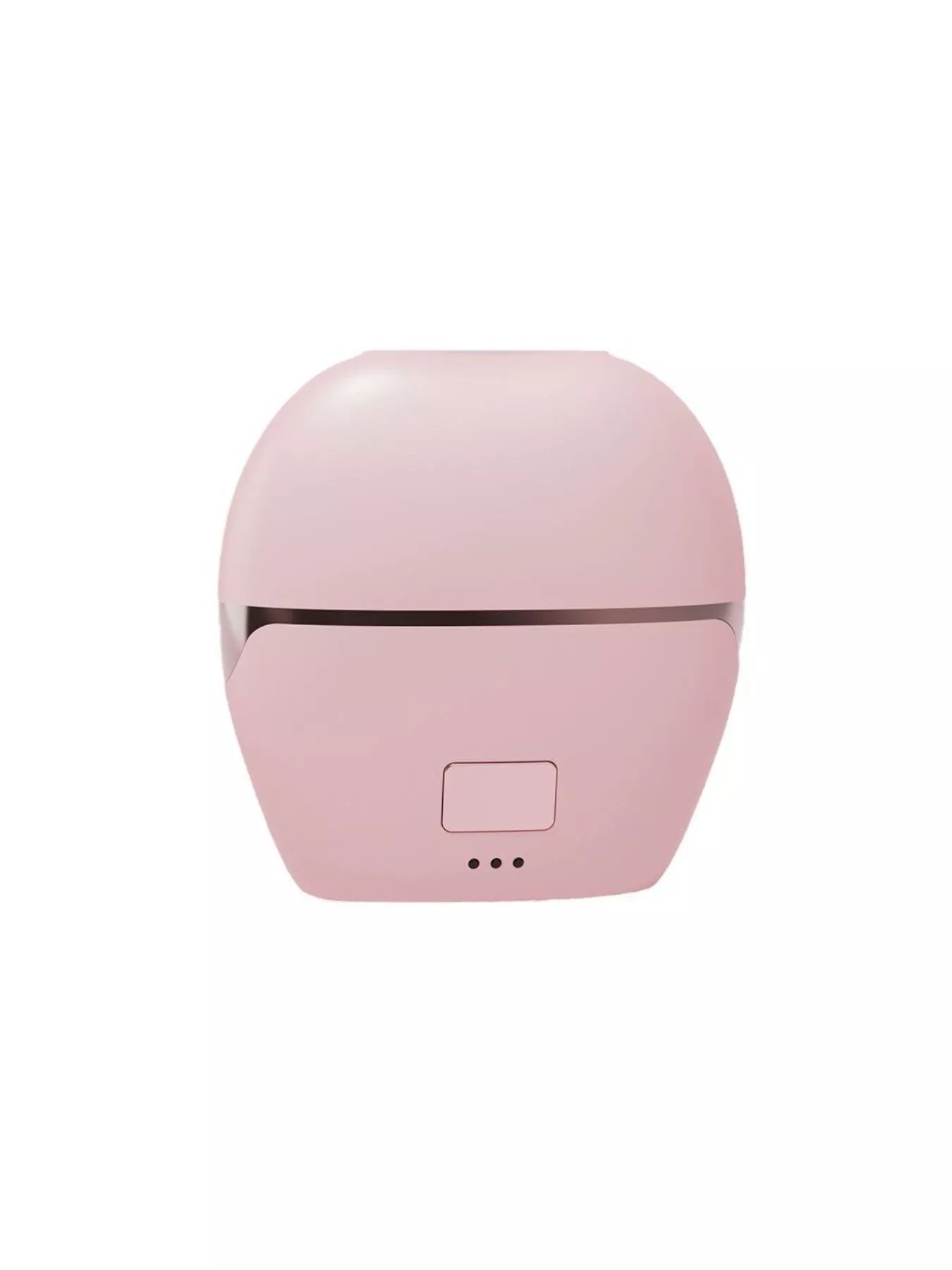 Blush pink portable heated hair straightening comb by Trendsi, compact and ergonomic for quick, easy styling on the go.